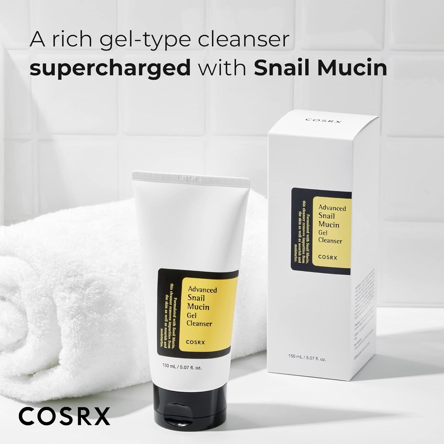 COSRX – Advanced Snail Mucin Gel Limpiador Facial 150 ml | Limpieza suave con mucina de caracol