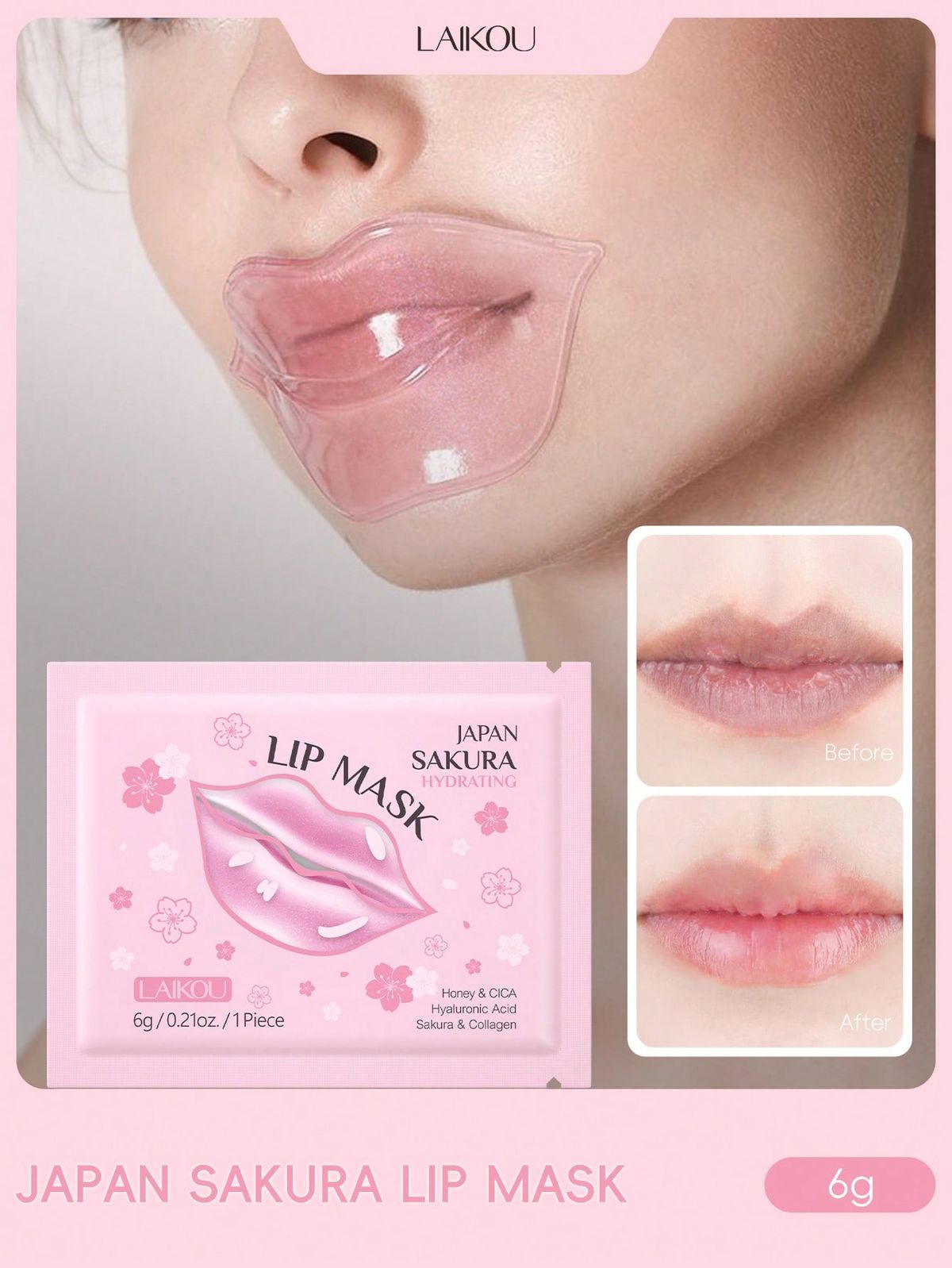 🌸 Japan Sakura Lip Mask — Hidratación y Suavidad Labial (1 pieza)