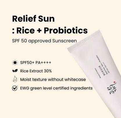 Beauty of Joseon Relief Sun: Rice + Probiotics SPF50+ PA++++ 50 ml