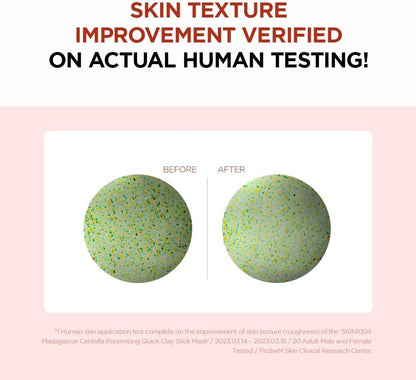 Madagascar Centella Poremizing Quick Clay Stick Mask 27g