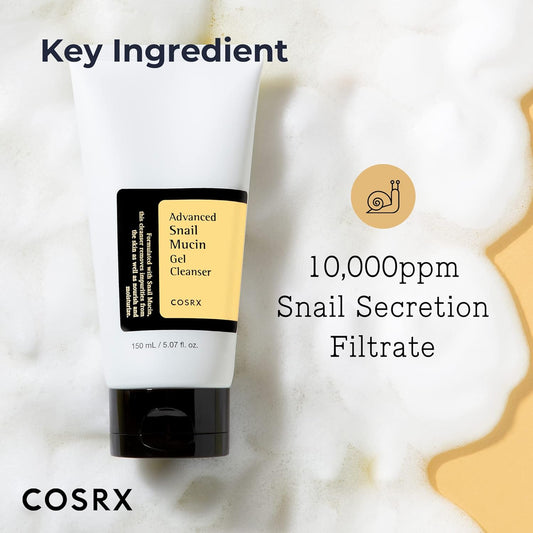 COSRX – Advanced Snail Mucin Gel Limpiador Facial 150 ml | Limpieza suave con mucina de caracol